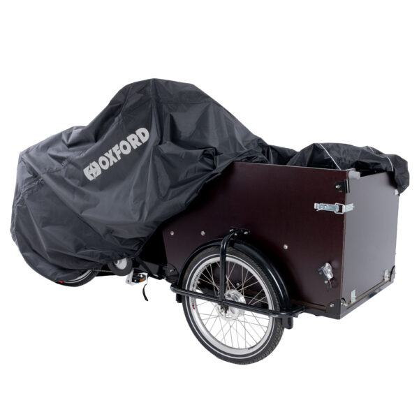 Oxford Luxe Oxford Bakfietshoes – Cargobike hoes voor 2 of 3 wielen - CC105 - Waterdicht – Supersterke Bakfiets hoes voor buiten - Geschikt voor o.a. Urban Arrow, Lovens, Babboe, Vogue, Dolly